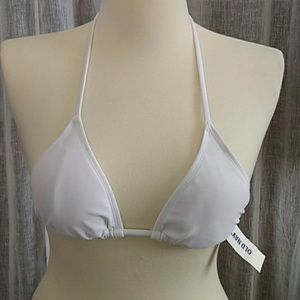 Old Navy White Triangle Bikini Top